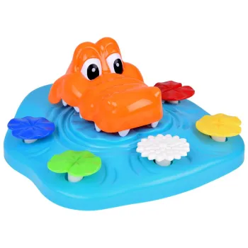 główny element gry głodny krokodyl widoczny z przodu