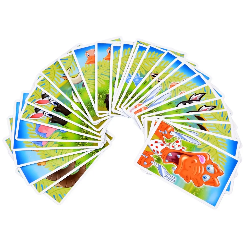 karty do gry używane w rozgrywce głodny krokodyl i żabki