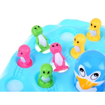 pudełko z elementami gry pingwiny na górze lodowej