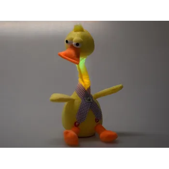 Kaczka i akcesoria gry ustawione do zabawy na podłodze