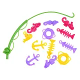 wędka oraz drobne morskie skarby z zestawu gry