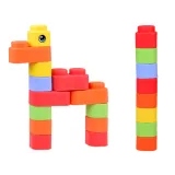 transparentny worek z zamkiem wypełniony klockami