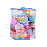 pojedynczy miękki gumowy klocek z widoczną strukturą i kolorem