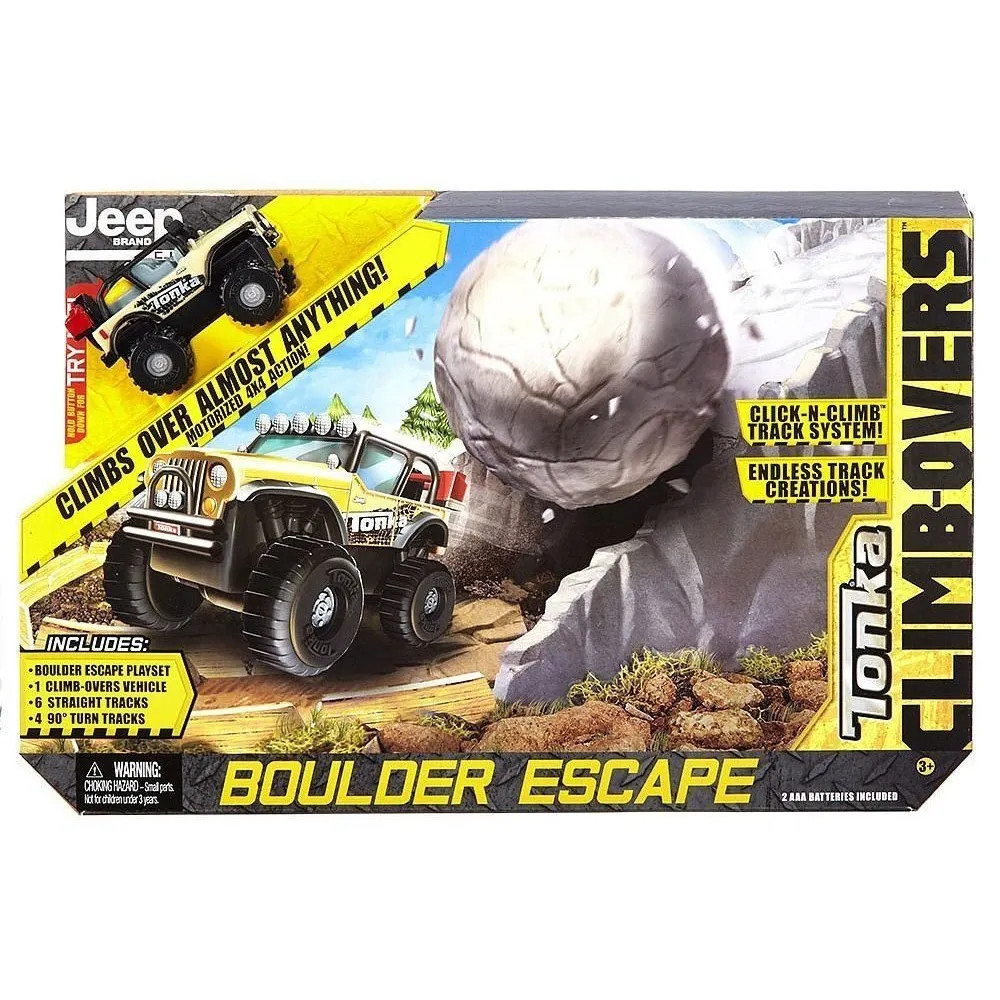 zestaw hasbro tonka boulder escape podczas zabawy z dziećmi