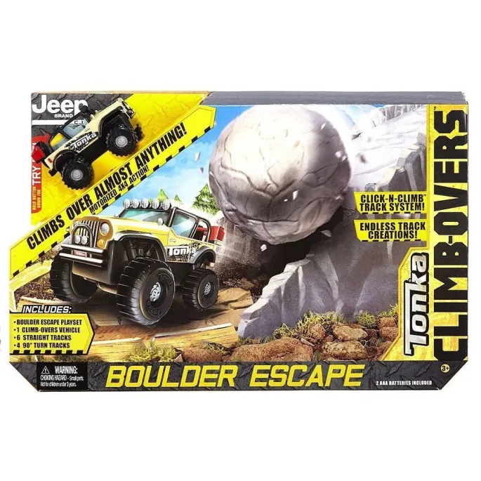 zestaw hasbro tonka boulder escape podczas zabawy z dziećmi