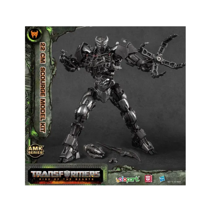 Widoczny detal uzbrojenia kolekcjonerskiej figurki Transformers