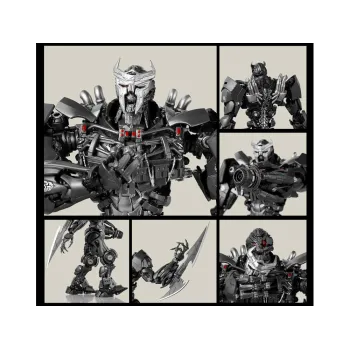 Gotowa figurka Scourge’a ustawiona na tle graficznym