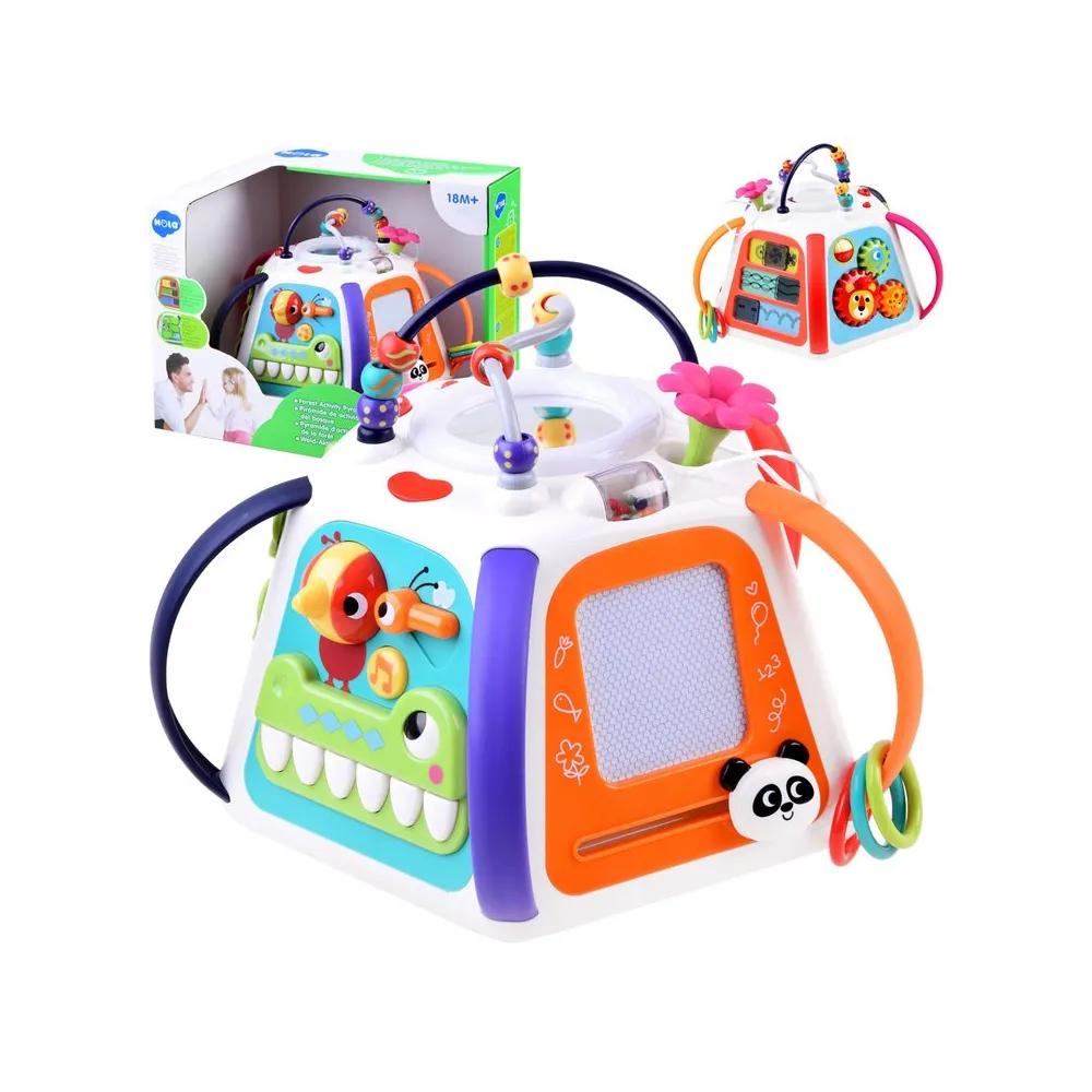 interaktywna multi kostka edukacyjna hola na białym tle