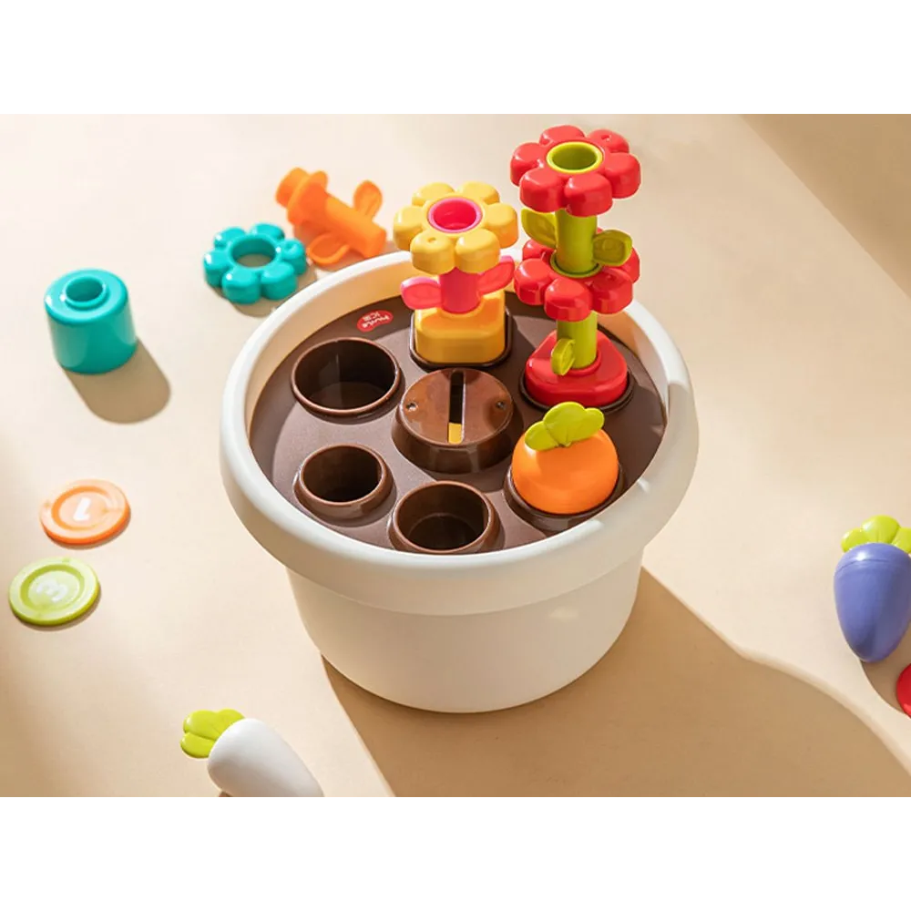 widok na akcesoria: kwiatki i łodyżki z zestawu hola