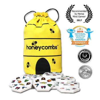 Gra planszowa Honeycombs PIATNIK z kolorowymi żetonami w kształcie plastra miodu