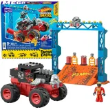 Hot Wheels Monster truck na rampie – widok całego zestawu klockowego