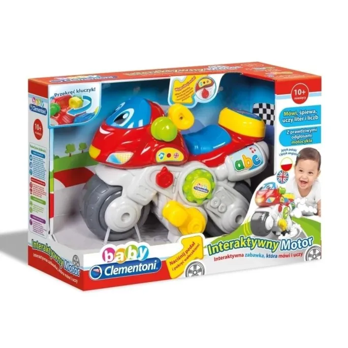Kolorowy elektroniczny motorek edukacyjny z centrum aktywności dla dzieci