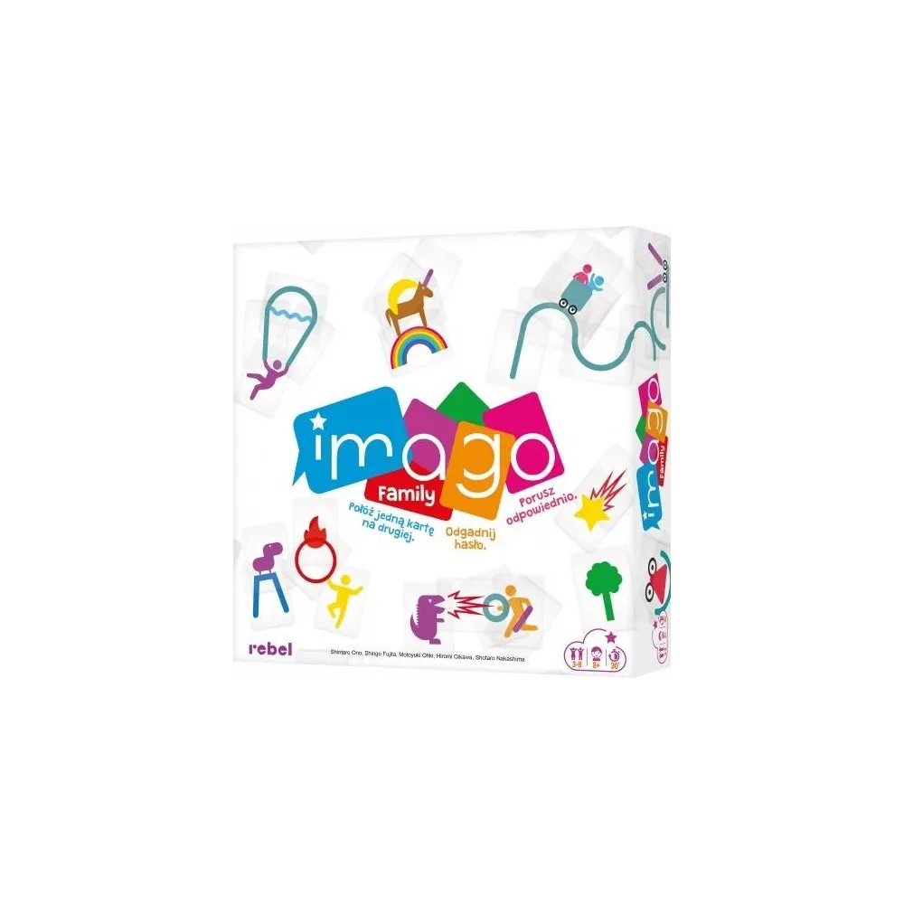 Gra planszowa Imago Family w familijnej wersji kalamburów na białym tle