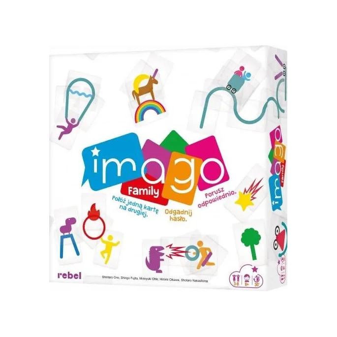 Gra planszowa Imago Family w familijnej wersji kalamburów na białym tle