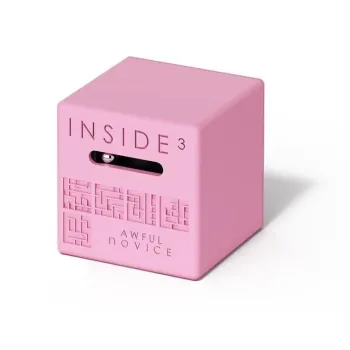 Różowa trójwymiarowa łamigłówka Inside 3 Awful noVICE IUVI Games w formie kompaktowej kostki