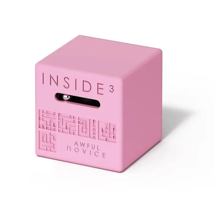 Różowa trójwymiarowa łamigłówka Inside 3 Awful noVICE IUVI Games w formie kompaktowej kostki