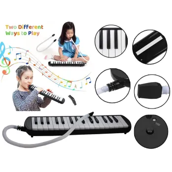 Długi ustnik melodyki ułatwiający użytkowanie