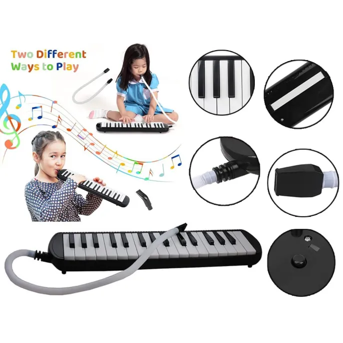 Długi ustnik melodyki ułatwiający użytkowanie