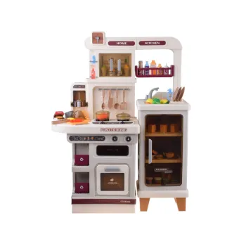 Interaktywna beżowa kuchnia dla dzieci + efekty: światło dźwięk para ZA5766
