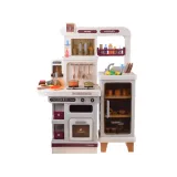 zbliżenie na aktywny palnik kuchni z efektami świetlnymi