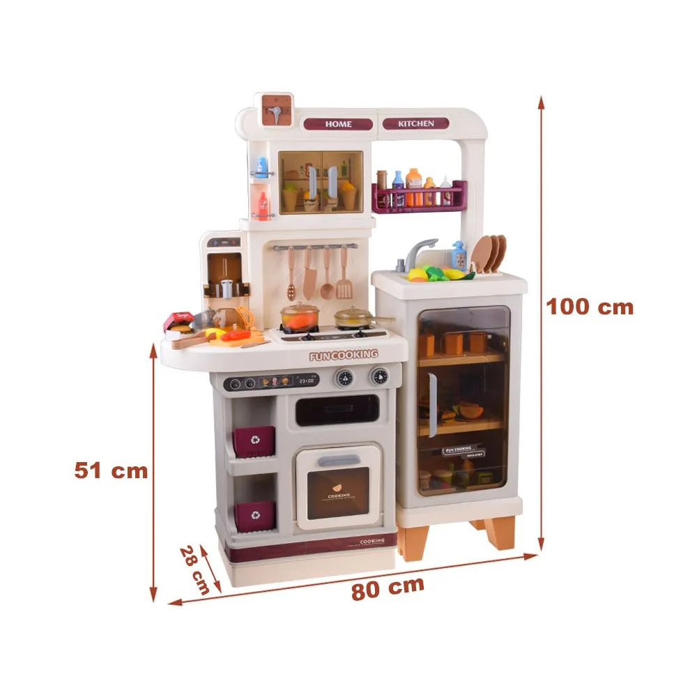 pompowany kran z wodą i dozownikiem w kuchni dla dzieci