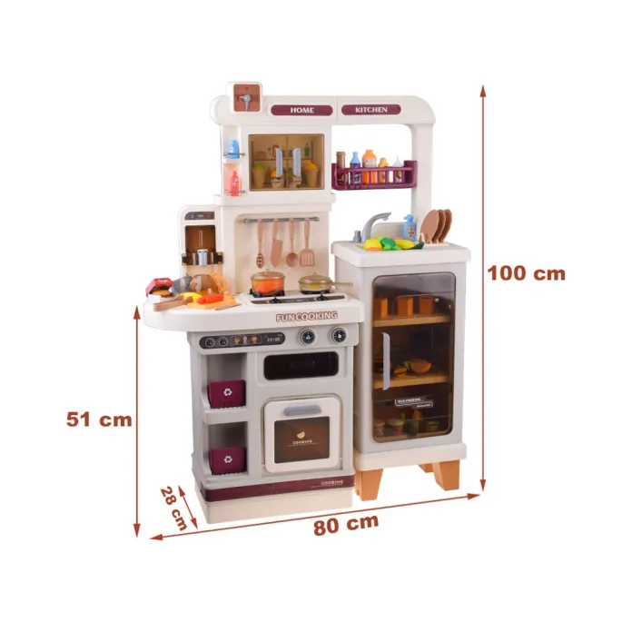 pompowany kran z wodą i dozownikiem w kuchni dla dzieci