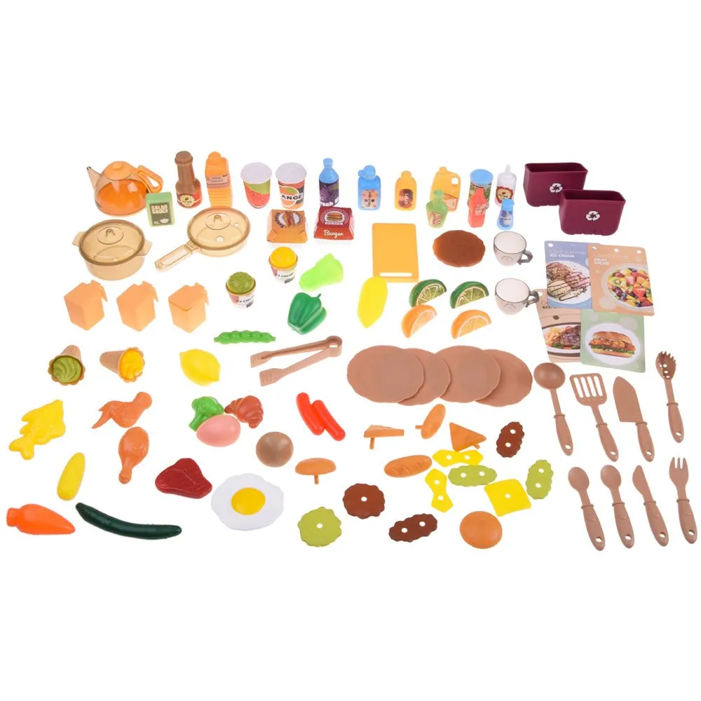 zestaw naczyń i sztućców do kuchni dziecięcej