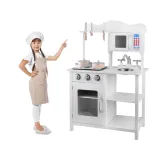 otwarta szafka z półką do przechowywania naczyń w kuchni dziecięcej