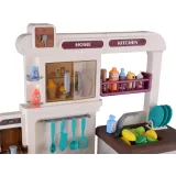 półki i szafki kuchenne z zestawem warzyw i owoców