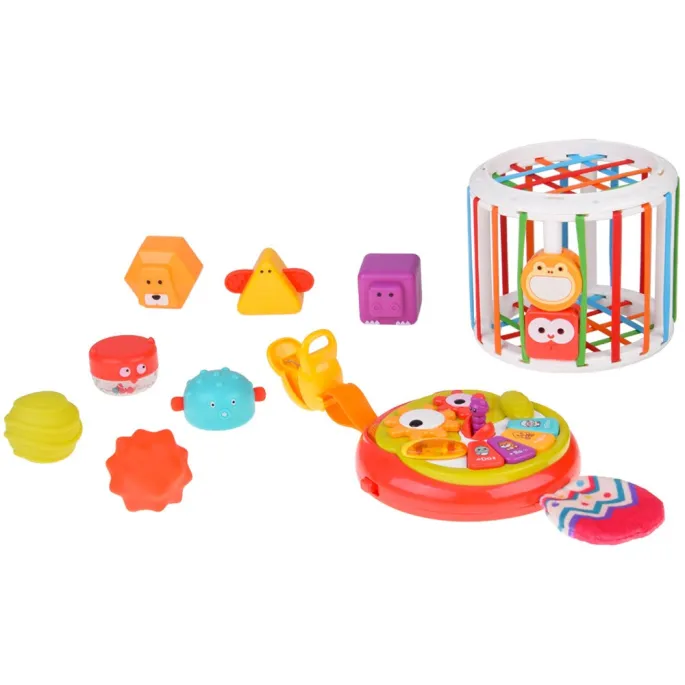 Detal głowy sowy z przyciskami w kształcie zwierzątek