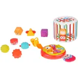 Detal głowy sowy z przyciskami w kształcie zwierzątek