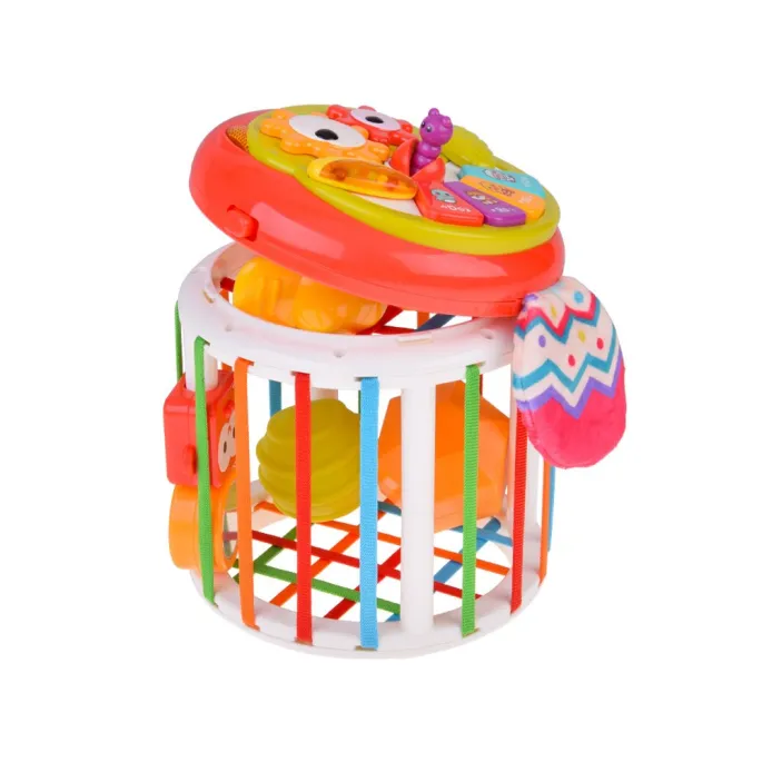 Widok sówki z klipsem umożliwiającym przypięcie do wózka lub łóżeczka