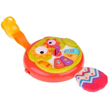 Kolorowa sowa zabawka z ruchomymi skrzydełkami i szeleszczącym ogonem