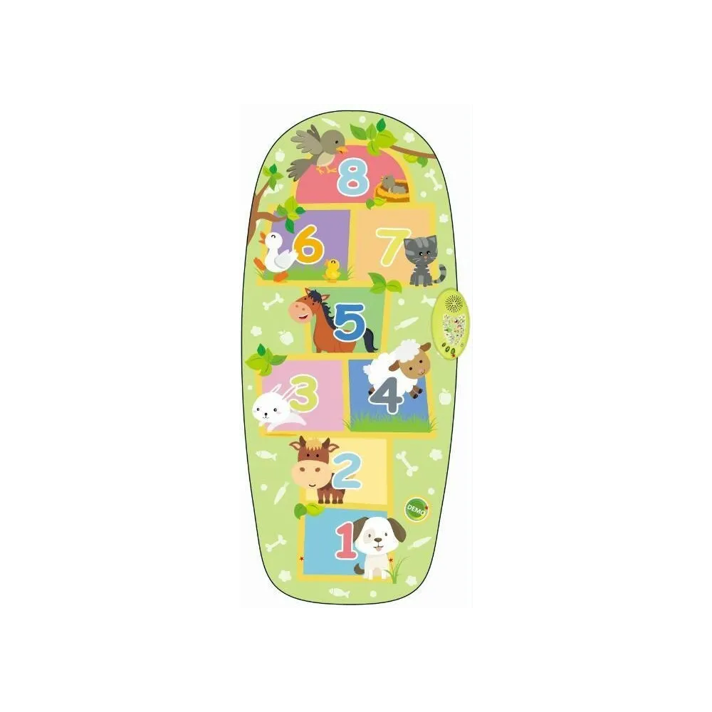 interaktywna mata edukacyjna z kolorowymi polami do gry w klasy