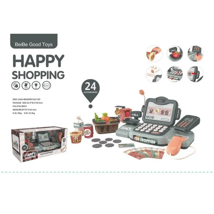 zbliżenie na panel kasy fiskalnej z wyświetlaczem lcd