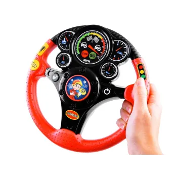 trwała plastikowa kierownica z efektami świetlnymi i dźwiękowymi
