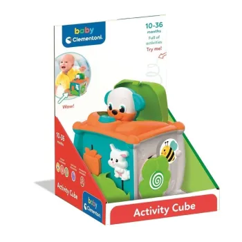 interaktywna kostka edukacyjna z kolorowymi elementami i przyciskami