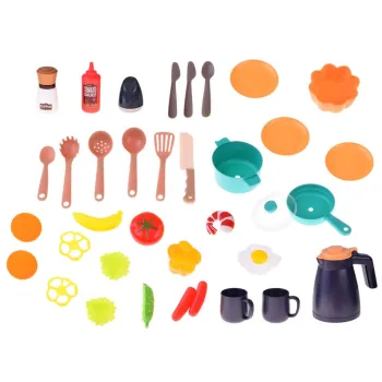 elementy spożywcze – plasterki warzyw i owoce na blacie