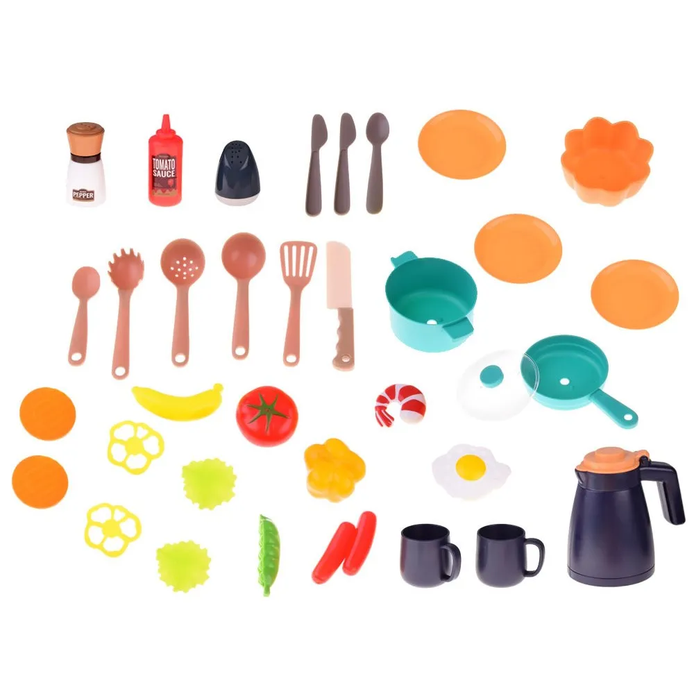 elementy spożywcze – plasterki warzyw i owoce na blacie