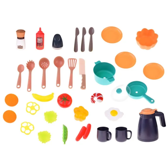 elementy spożywcze – plasterki warzyw i owoce na blacie