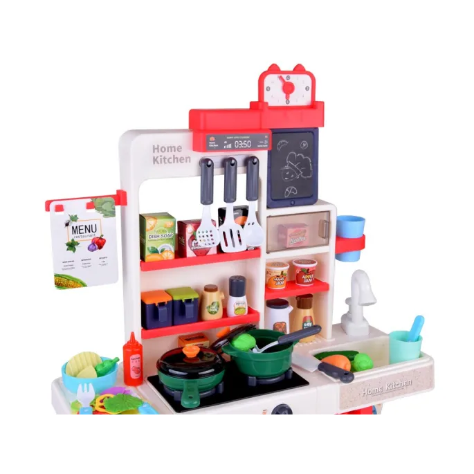 zestaw naczyń i sztućców dołączonych do kuchni