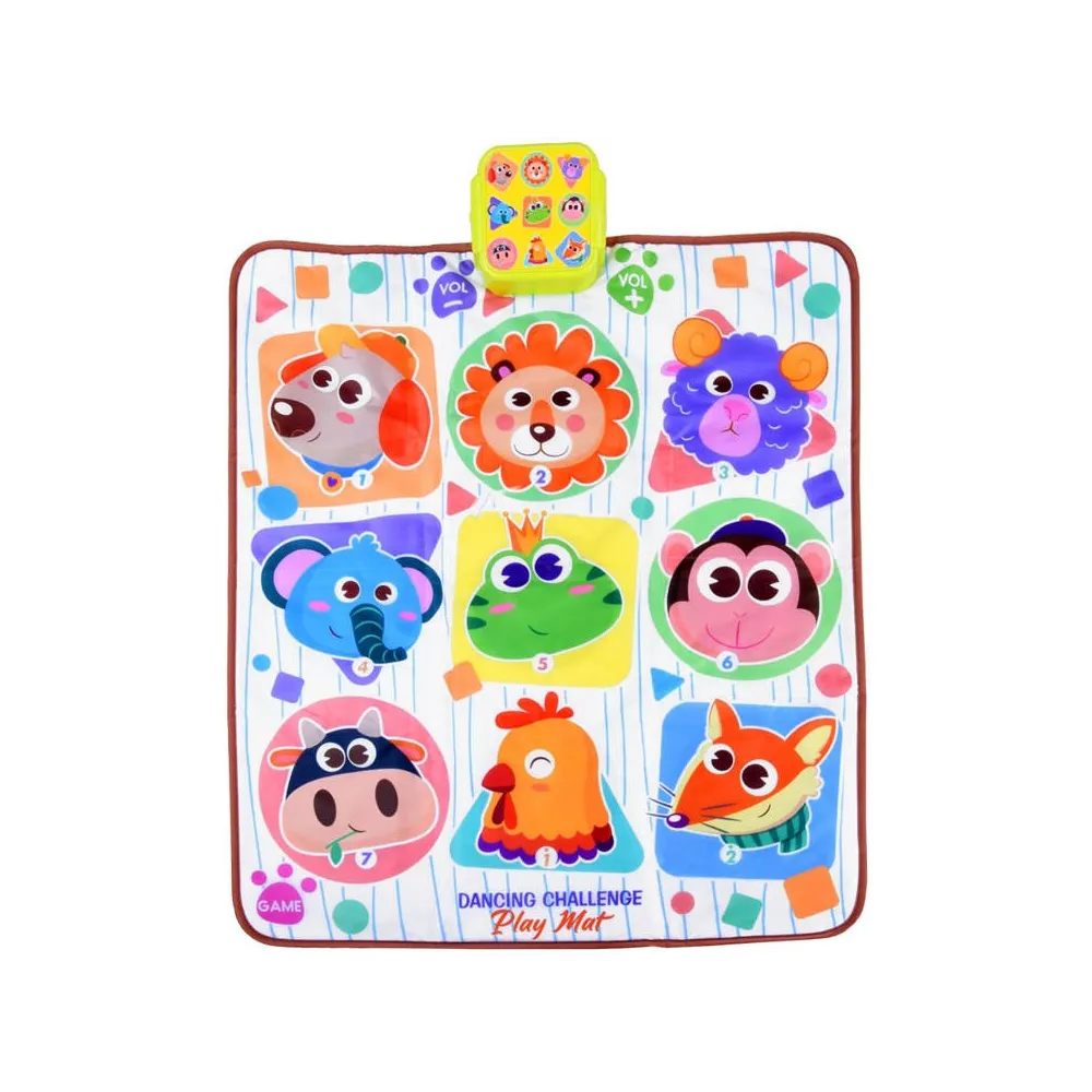 mata taneczna ze zwierzętami i cyframi na podłodze