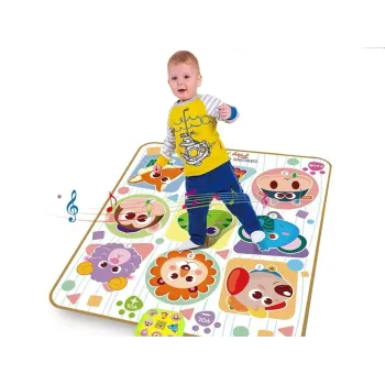 gra zespołowa dzieci na interaktywnej macie tanecznej