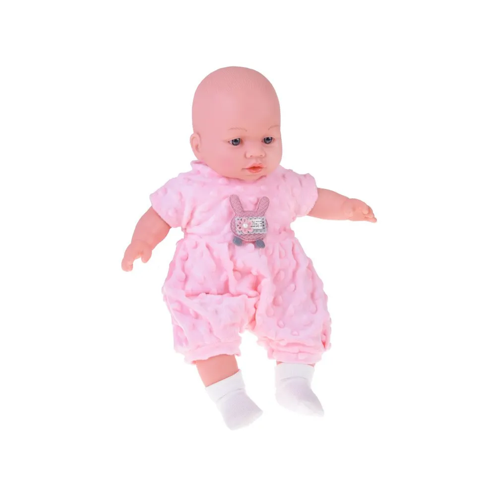 zbliżenie na twarz lalki z niezamykanymi oczkami i uśmiechem