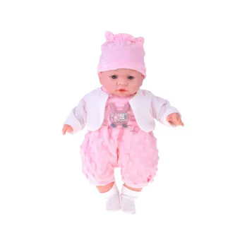 miękki tułów lalki bobas z widocznym strojem minki