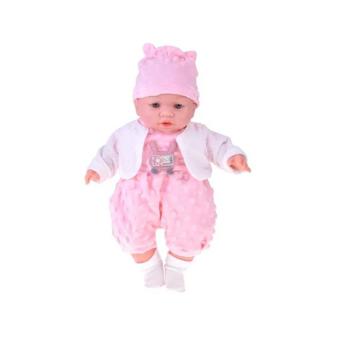 miękki tułów lalki bobas z widocznym strojem minki