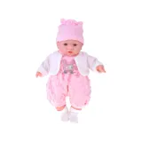 miękki tułów lalki bobas z widocznym strojem minki