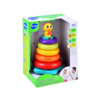 detal głowy kaczuszki z wesołym wyrazem twarzy