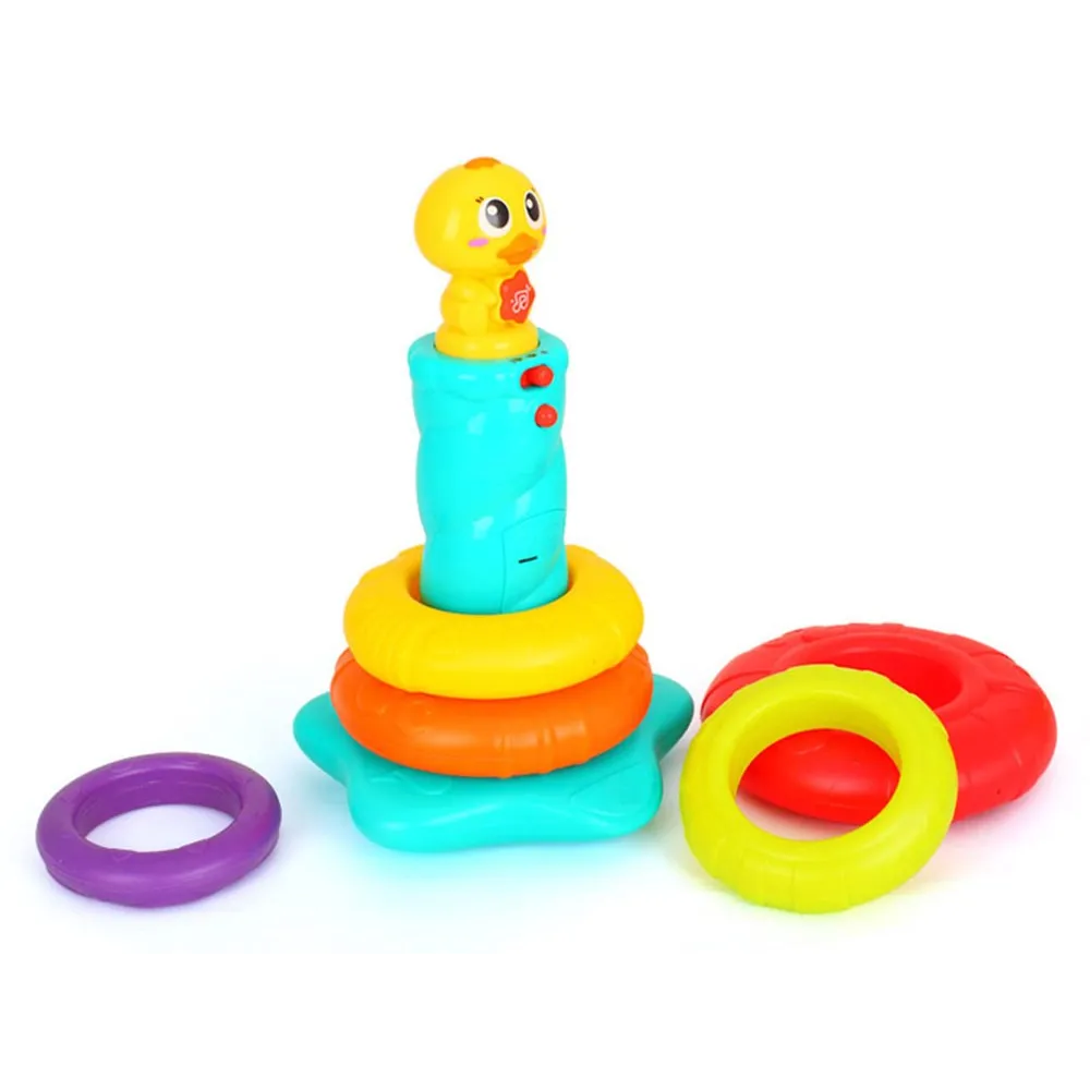 piramida kaczuszka emitująca dźwięk podczas nakładania obręczy