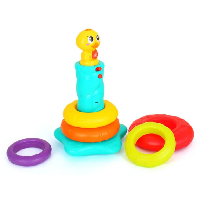 piramida kaczuszka emitująca dźwięk podczas nakładania obręczy